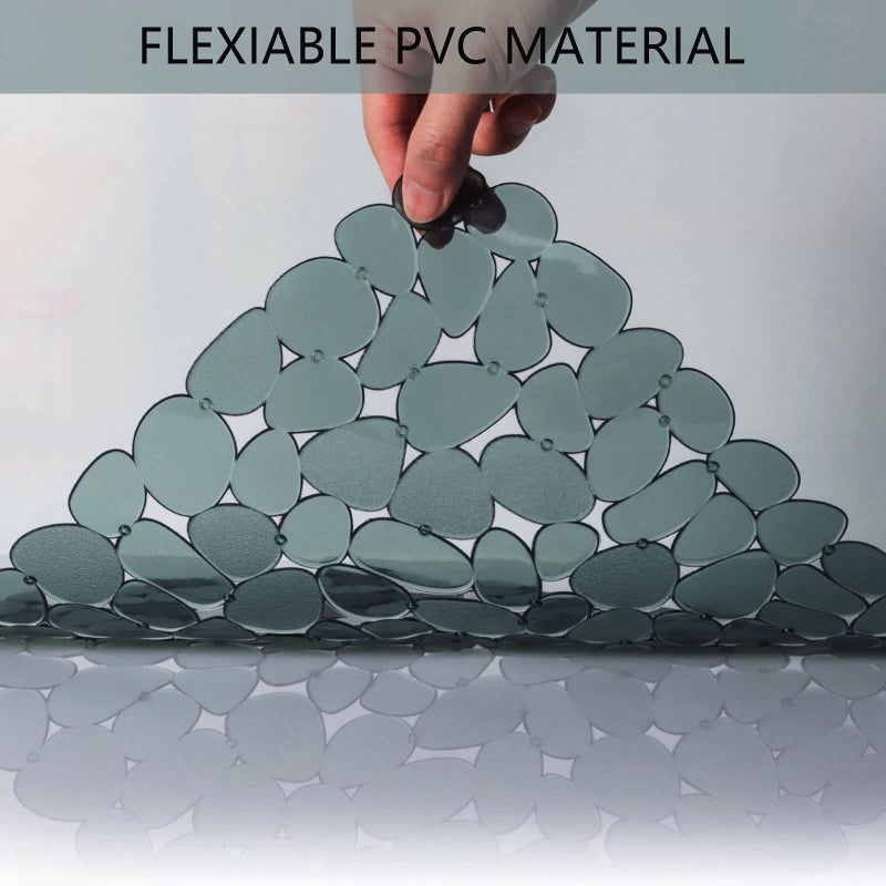 Yiter Sink Mat, 2Pcs Adjustable PVC Pebble Sink Protector for Stainless Steel or Porcelain Sink, Dish Drying Mat for Bathroom Kitchen Sink Countertop, 15.8 x 12 inch (2, Green) - Image 2