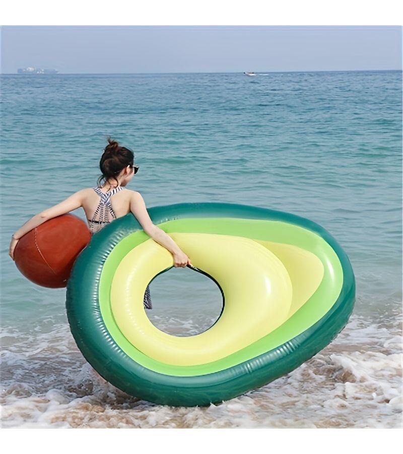 Green Avocado Inflatable Swimming Rings With PVC Beach Chair For Pool Party - Image 1