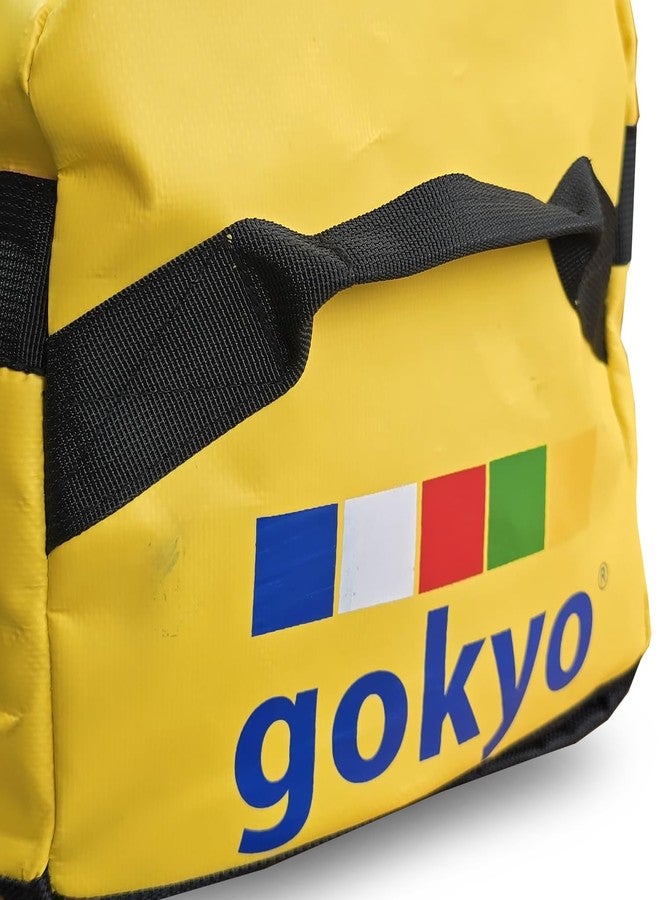 GOKYO حقيبة سفر جوكيو للرحلات الاستكشافية والرحلات البرية، مقاومة للماء ومتينة، مصممة خصيصًا للرحلات الاستكشافية والرحلات البرية والسفر الشاق - سعة 35 لترًا - لون أصفر - Image 3
