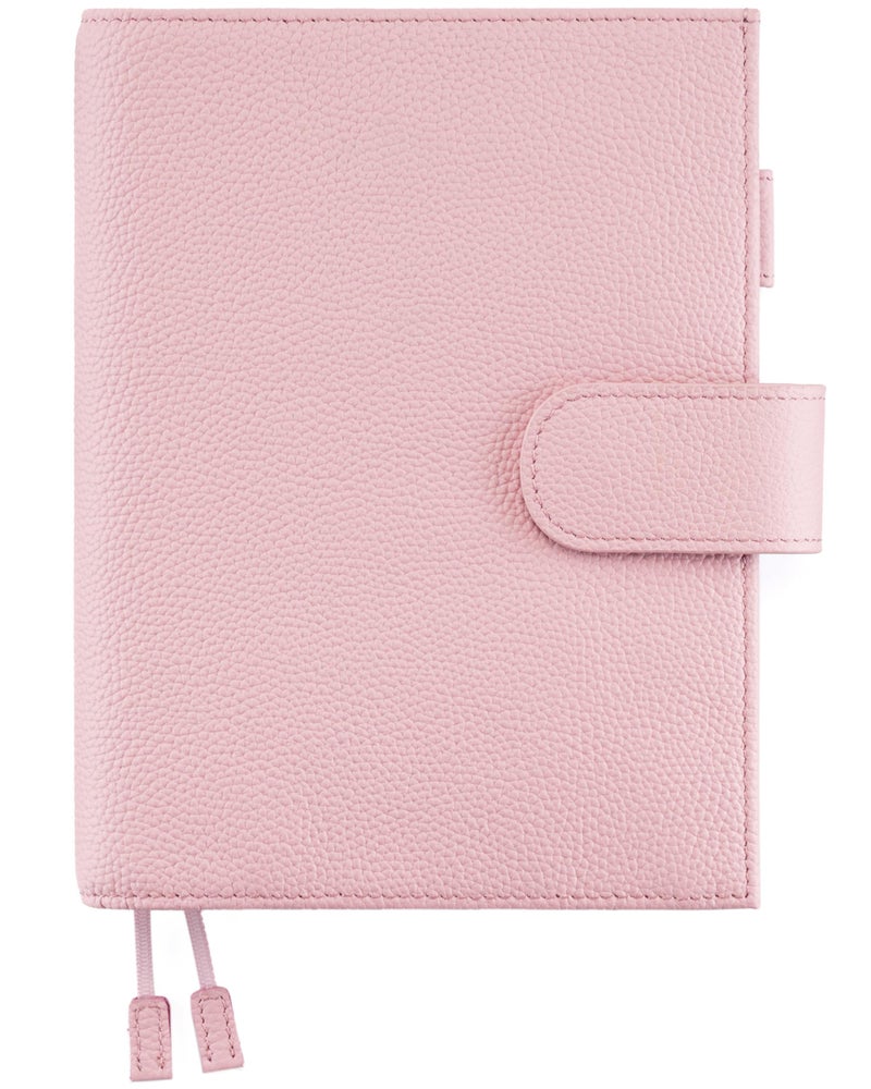 Ox Knight B6 Leather Planner Cover for Stalogy, Midori, Leuchtturm1917, and More - with Pen Loop, Card Slots, Back Pocket, and Bookmarks (Pink) - Image 1