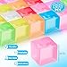 Simgoing 200 Pcs Mini Ice Cube Stress Balls Bulk Fidget Squeeze Square Ball Stress Relief Sensory Playthings Ice Cube for Adults Birthday Valentines Gifts Party Favor Prize Bags Box Filling 8 Colors - Image 4