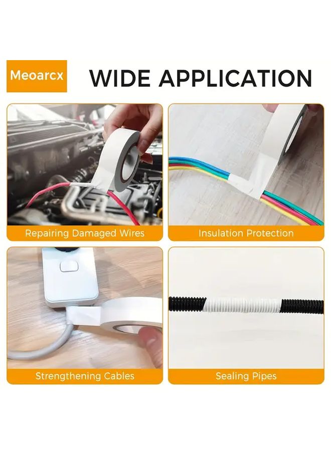 White PVC Electrical Insulation Tape 18mm X 393.7 Inch Waterproof For Indoor Outdoor - Image 5