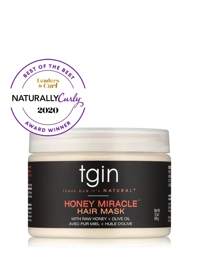 Tgin Honey Miracle Hair Mask with Raw Honey + Olive Oil 340g - Image 1