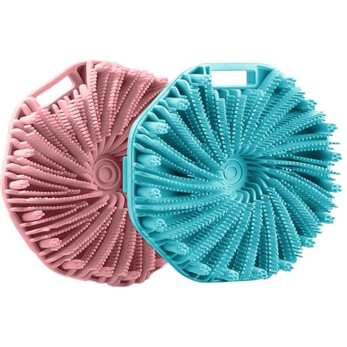 RamPula Silicone Body Scrubber for Shower Men Women, Exfoliating Body Scrubbers for Use in Shower, Silicone Body Brush for Showering, Charcoal, Easy to Clean - Body Brush Buffer Scrubber for All Skin Types - Image 1
