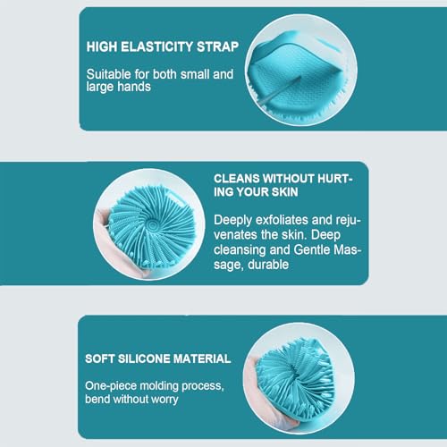 RamPula Silicone Body Scrubber for Shower Men Women, Exfoliating Body Scrubbers for Use in Shower, Silicone Body Brush for Showering, Charcoal, Easy to Clean - Body Brush Buffer Scrubber for All Skin Types - Image 4