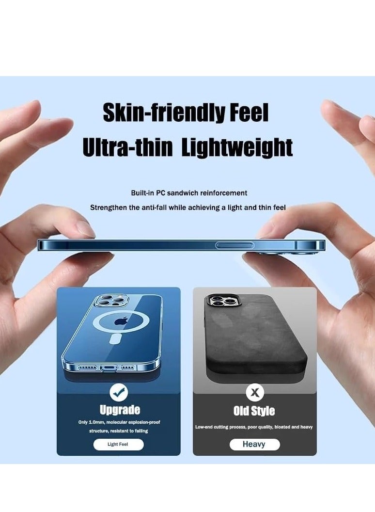 ELTRAZONE Case Compatible with iPhone 15 Pro Max Magsafe Clear Cover Magnetic Wireless Charging Support, Shockproof Protection, Scratch-Resistant - Image 2