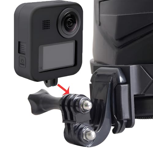 Like Star LikeStar® 3M Helmet Chin Mount Strap Compatible with All Go pro Hero 9/8/7/6, SJCAM, Yi, DJI OSMO Action & Other Action Cameras, 180° Adjustable Heavy-Duty Stable Motorcycle Helmet Holder - Image 2