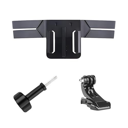 Like Star LikeStar® 3M Helmet Chin Mount Strap Compatible with All Go pro Hero 9/8/7/6, SJCAM, Yi, DJI OSMO Action & Other Action Cameras, 180° Adjustable Heavy-Duty Stable Motorcycle Helmet Holder - Image 1