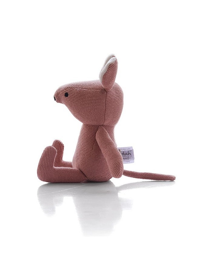 Pluchi Jerry Cotton Knitted Stuffed Soft Toys for Babies & Kids(Blush Pink & Ivory) - Image 3