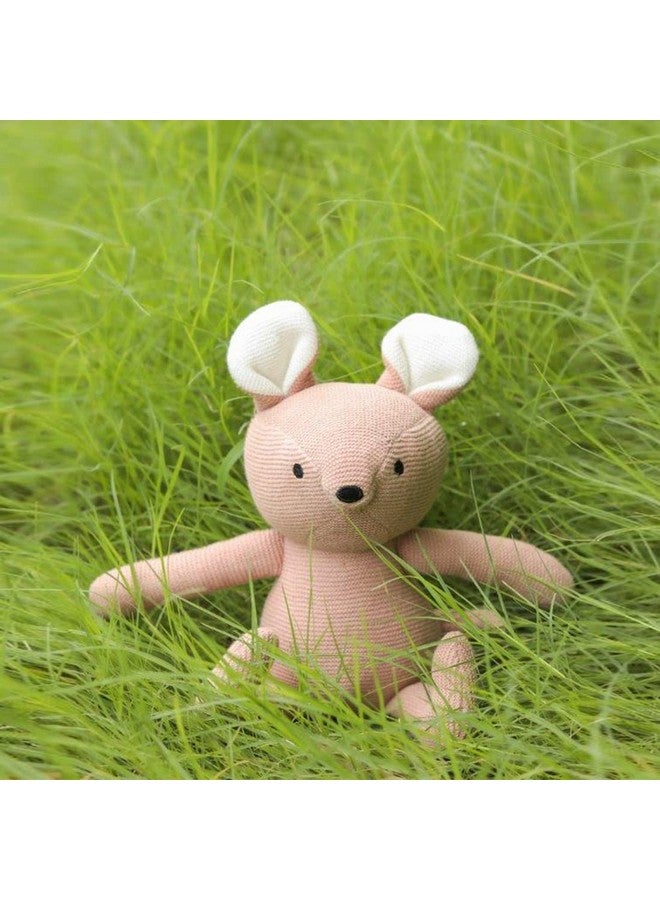 Pluchi Jerry Cotton Knitted Stuffed Soft Toys for Babies & Kids(Blush Pink & Ivory) - Image 1