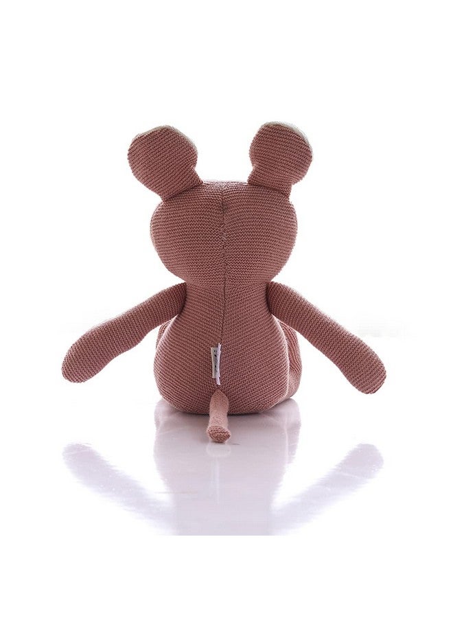 Pluchi Jerry Cotton Knitted Stuffed Soft Toys for Babies & Kids(Blush Pink & Ivory) - Image 2