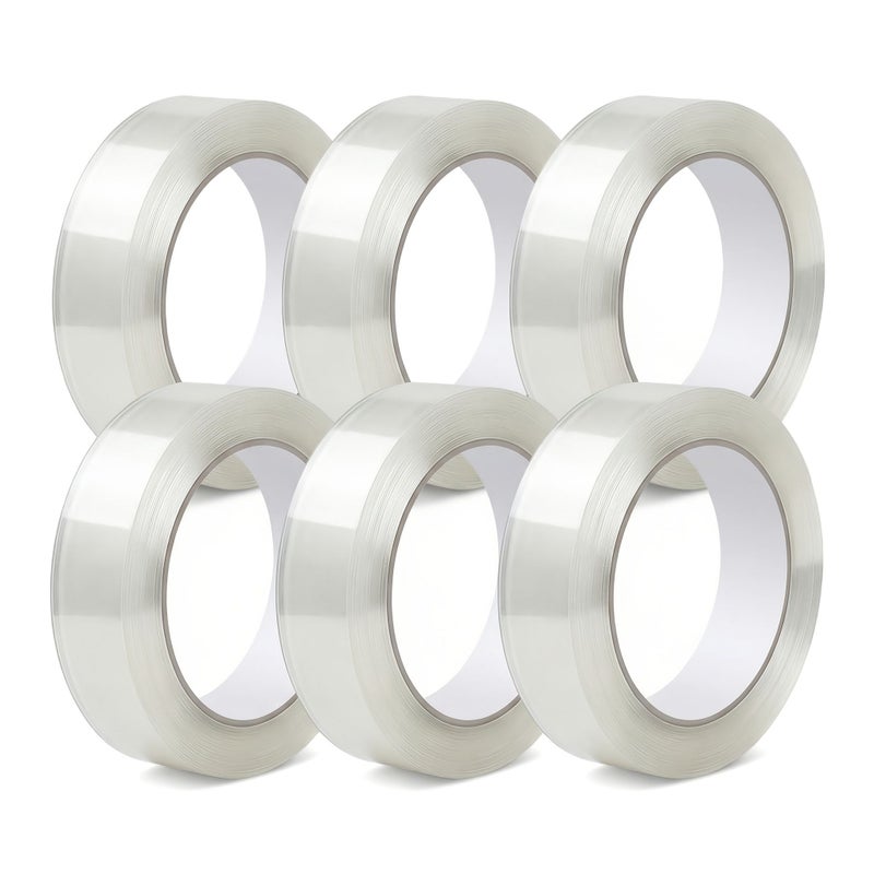 6pcs Clear Adhesive Tape Gift Wrapping Strong Sticky Office DIY Crafts Bonding - Image 5
