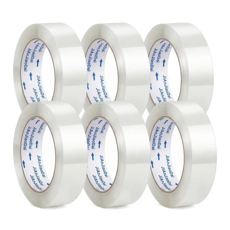 6pcs Clear Adhesive Tape Gift Wrapping Strong Sticky Office DIY Crafts Bonding - Image 3