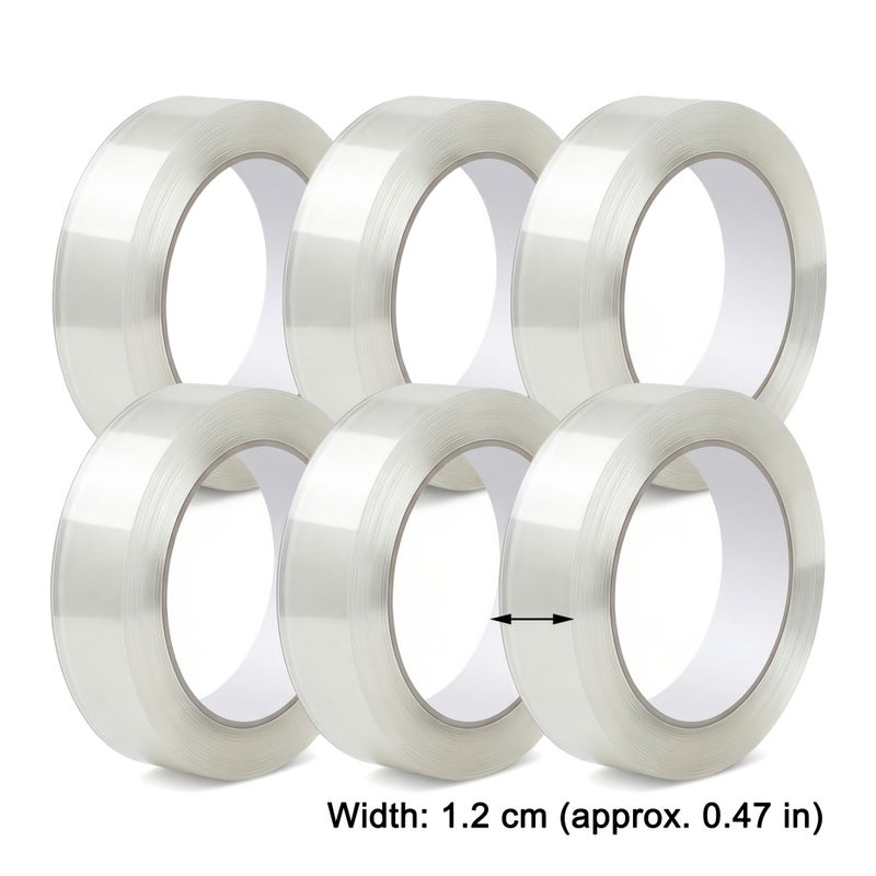 6pcs Clear Adhesive Tape Gift Wrapping Strong Sticky Office DIY Crafts Bonding - Image 2
