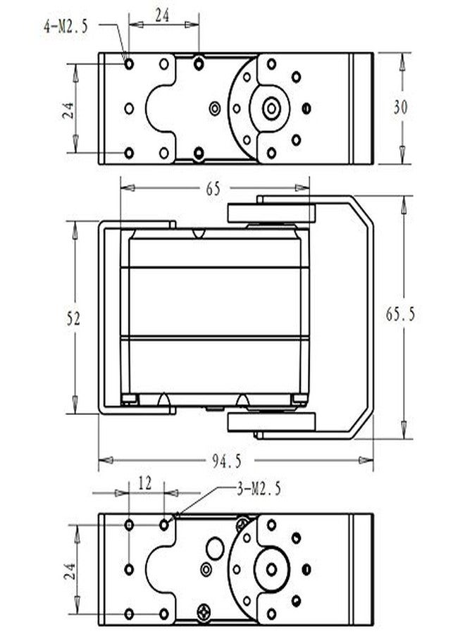 ZOSKAY HV Robot servo 60kg RDS5160 Metal Gear Digital servo arduino servo Large servo (Angle 180°) - Image 4