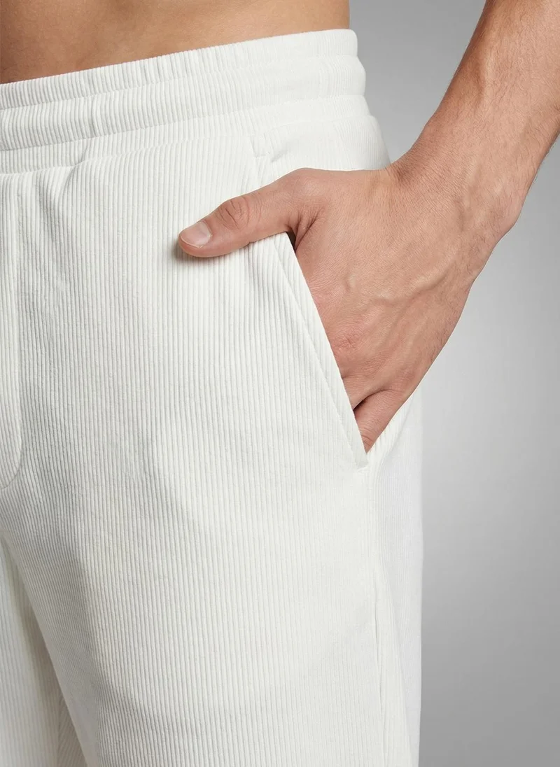 NOBERO Cannoli Nobero Ottoman Shorts | Men’s Shorts | Regular Fit | 240 GSM 100% Compact Cotton (Vertical Ottoman Texture) | Knee-Length Mid-Rise Comfort | Elasticated Drawcord Waist & Pockets | Available in 5 Colours for Men | Best Price UAE