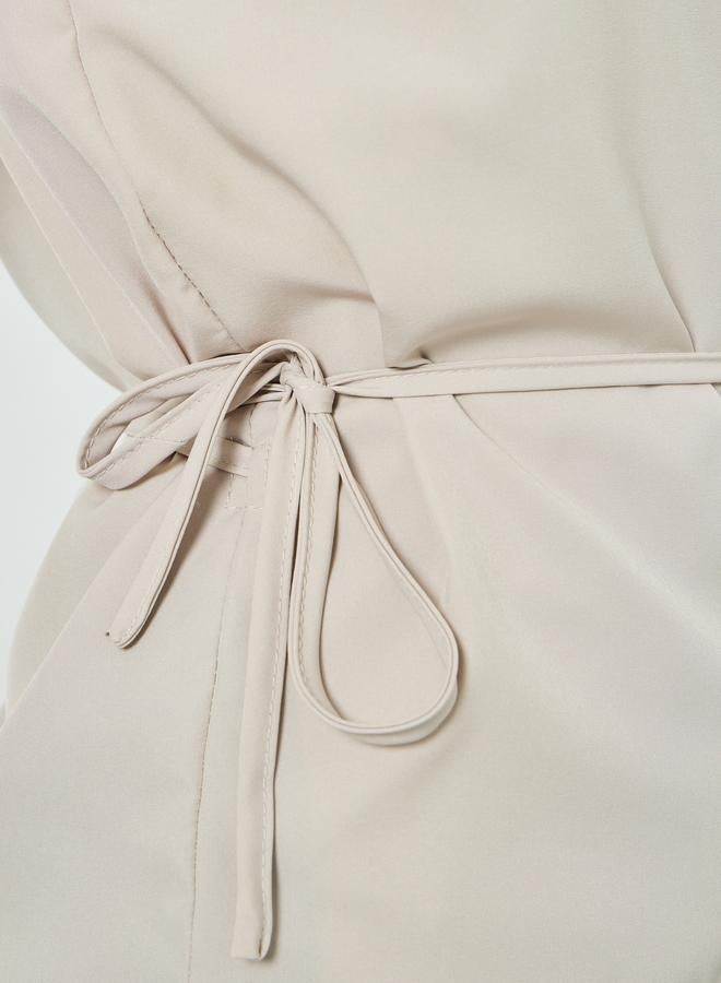 ستايلي بلوزة بنمط لف وتفاصيل رباط خصر - Image 4