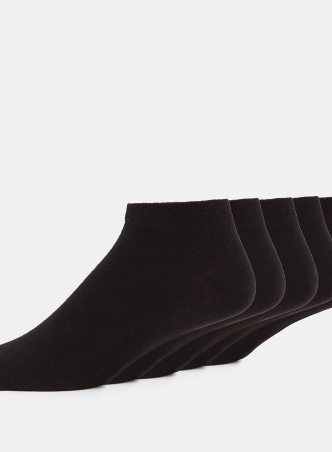 DUCHINI Men's Solid Ankle Length Socks - Set of 5 - Image 2