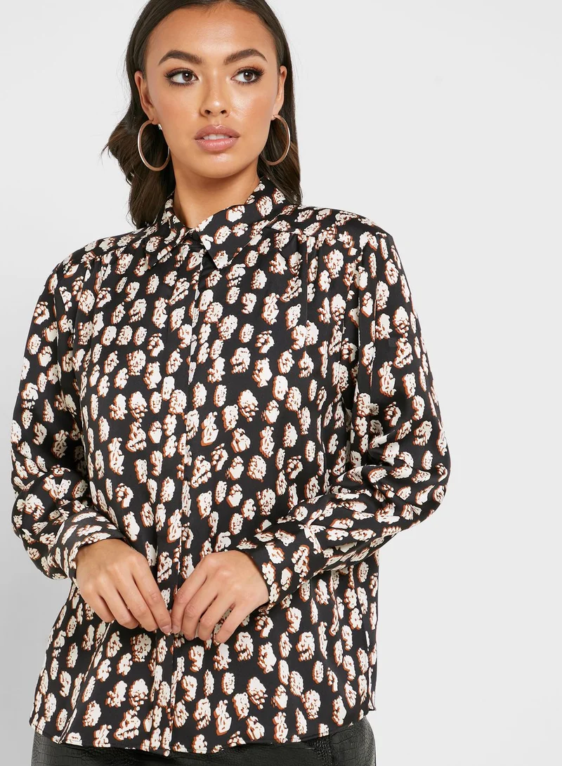 Topshop Petite Printed Shirt