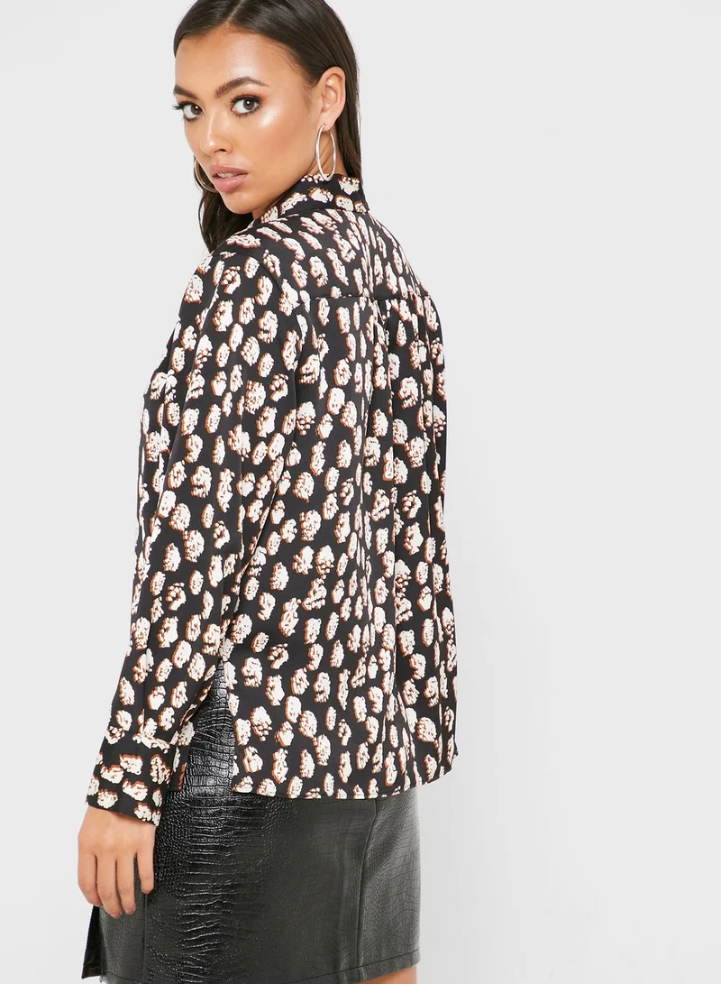 Topshop Petite Printed Shirt