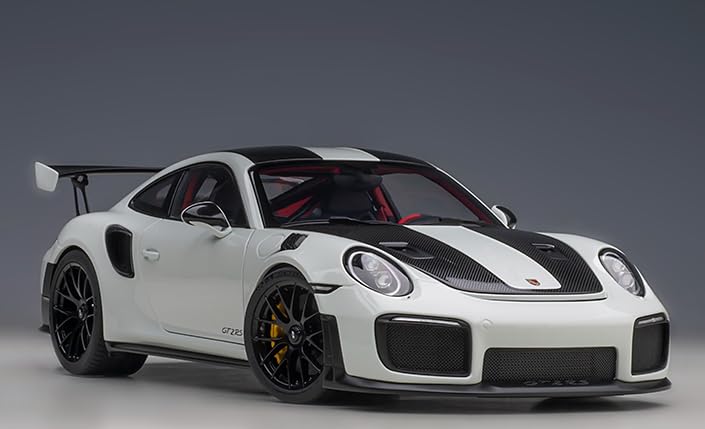 911 (991.2) GT2 RS Weissach Package White with Carbon Stripes 1/18 Model Car by Autoart 78171 - Image 2