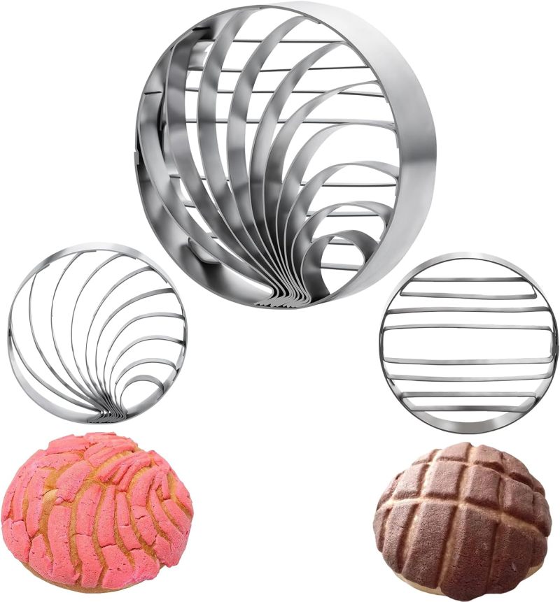 Concha Cutter: Silver, Concha Mold - Concha Stamp for Mexican Bread Baking - Image 1