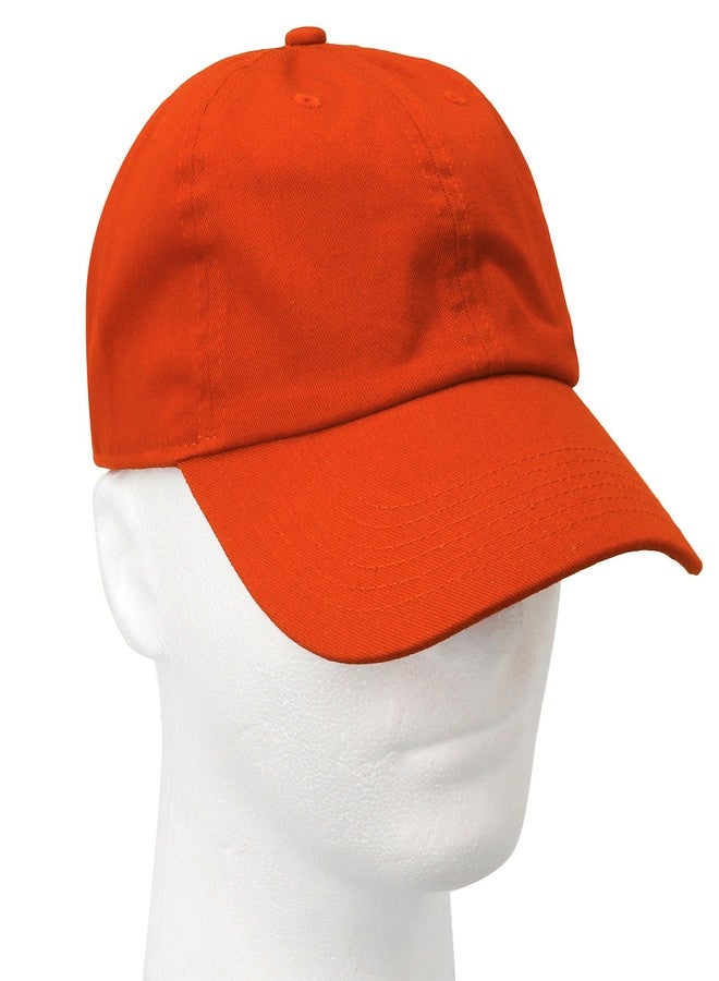 Falari 12-Pack Classic Baseball Cap 100% Cotton Soft Adjustable Size A1814-12PACK Orange - Image 2