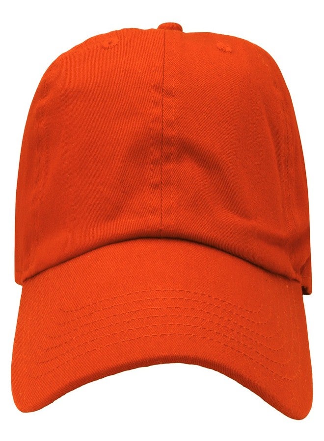 Falari 12-Pack Classic Baseball Cap 100% Cotton Soft Adjustable Size A1814-12PACK Orange - Image 4