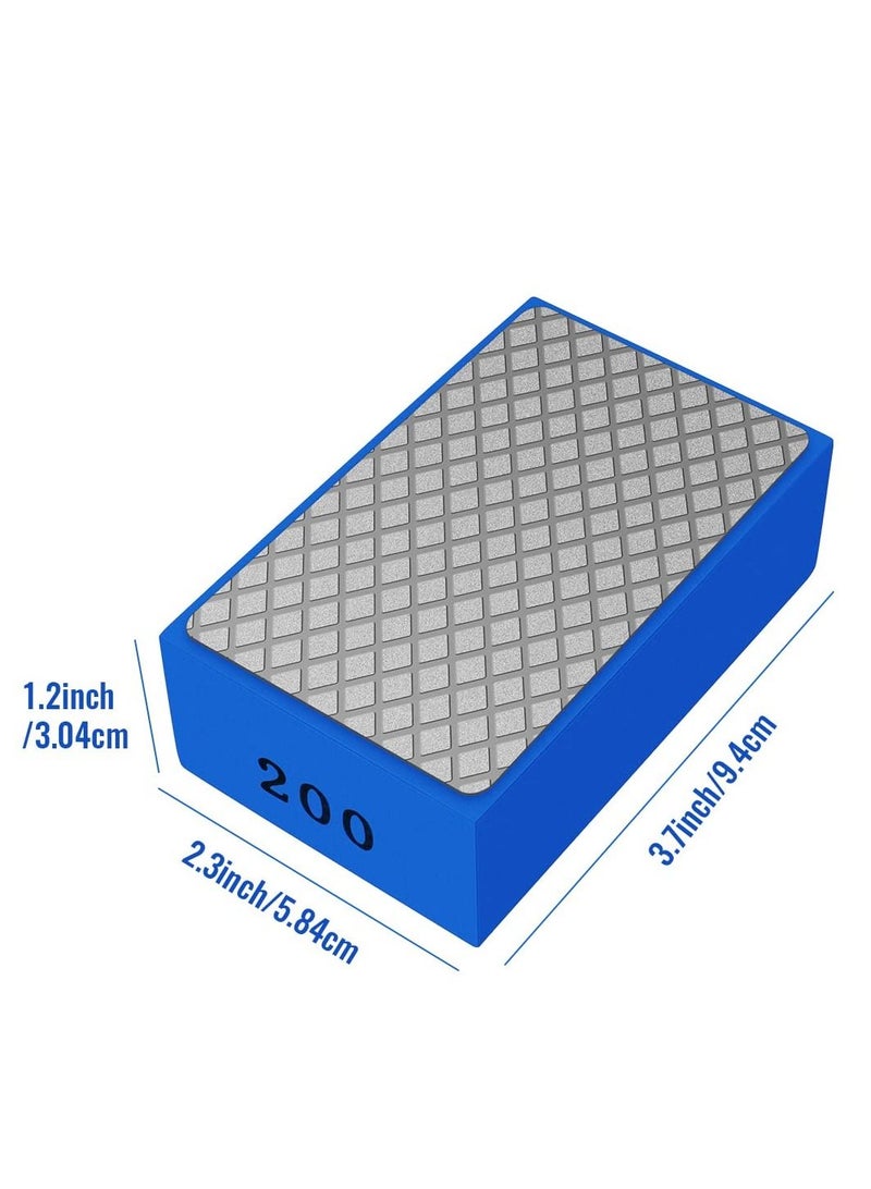SYOSI Diamond Hand Pad, Tile edger, Sanding Block Sharp Glass Grinding Polishing Pad, Sanding Block Foam Backing Hand-Held Sanding Block for Sanding Polishing Marble Tile Ceramics (200#) (1 Pcs)  - Image 4