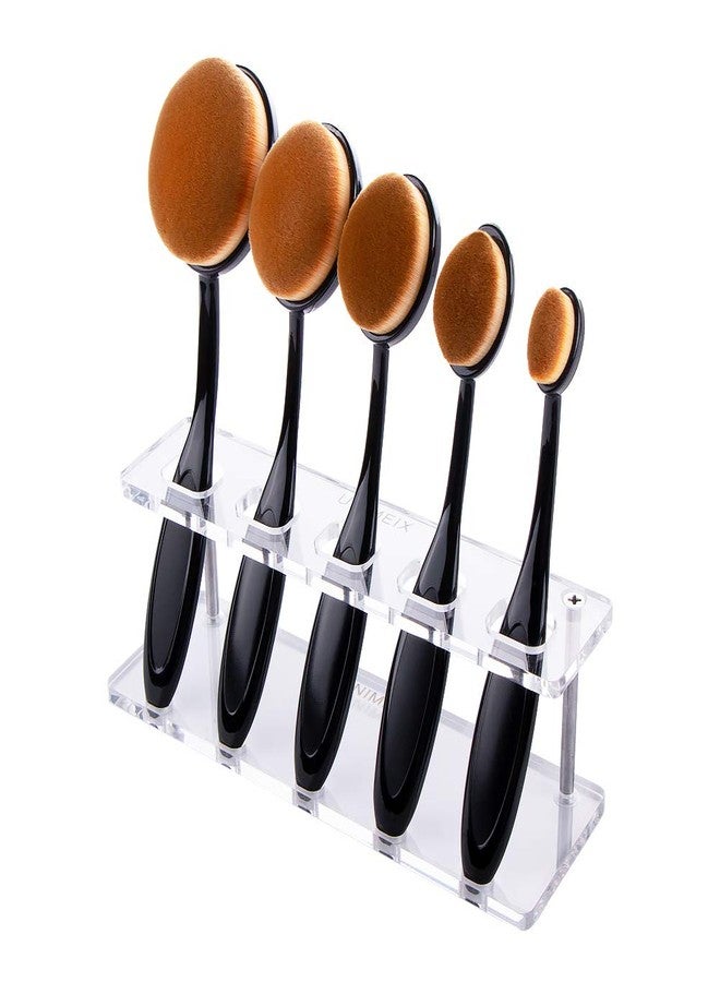 UNIMEIX 5 Pack Blending Brush for Card Making Crafting Ink Blender Brushes Set Tool Paper Background Brush Drawing Scrapbooking & Stamping Supplies (Brown) - Image 1