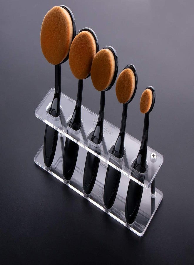 UNIMEIX 5 Pack Blending Brush for Card Making Crafting Ink Blender Brushes Set Tool Paper Background Brush Drawing Scrapbooking & Stamping Supplies (Brown) - Image 4