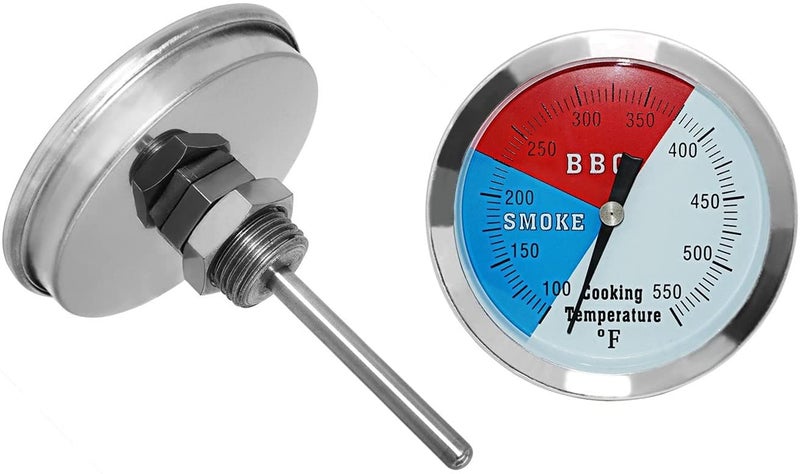 DOZYANT 3 1/8 inch BBQ Thermometer Gauge 2 Pcs Charcoal Grill Pit Smoker Temp Gauge Grill Thermometer Replacement for Oklahoma Joe's Smokers, and Smoker Wood Charcoal Pit, Large Face Grill Thermometer - Image 4