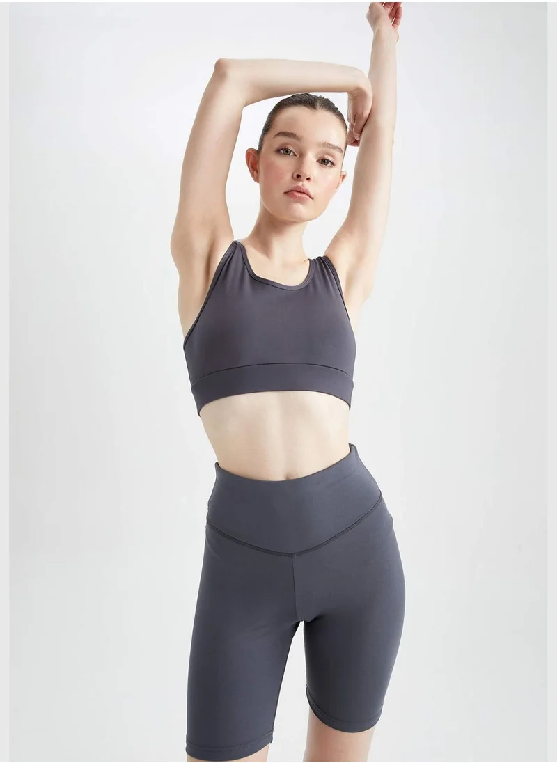 ديفاكتو Woman Sports Bra Crew Neck Knitted