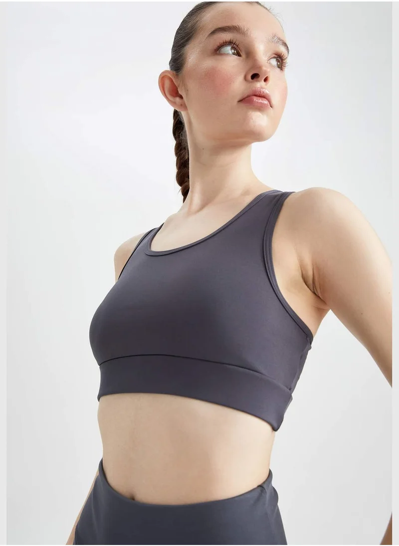 DeFacto Woman Sports Bra Crew Neck Knitted