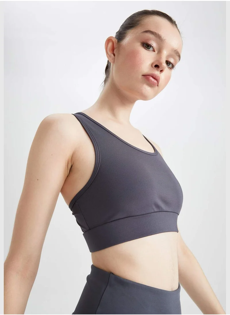 DeFacto Woman Sports Bra Crew Neck Knitted