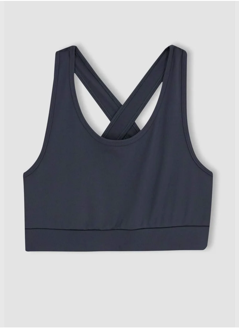 DeFacto Woman Sports Bra Crew Neck Knitted