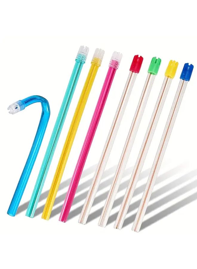 100 Pcs Blue Disposable Suction Cups With Lids Flexible Transparent Plastic For Oral Dental Use - Image 3