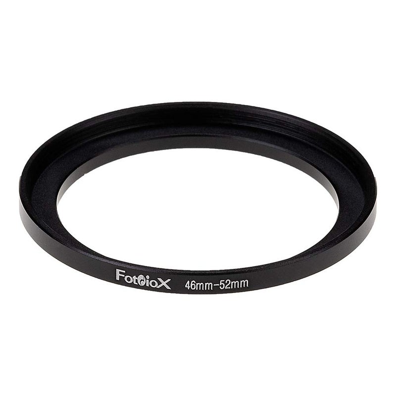 Fotodiox Metal Step Up Ring, Anodized Black Metal 46mm-52mm, 46-52 mm - Image 1
