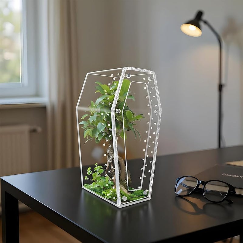 حاوية الرتيلاء الشجرية الأكريليكية الشفافة لحيوانات الزواحف والبرمائيات الأليفة - Image 3