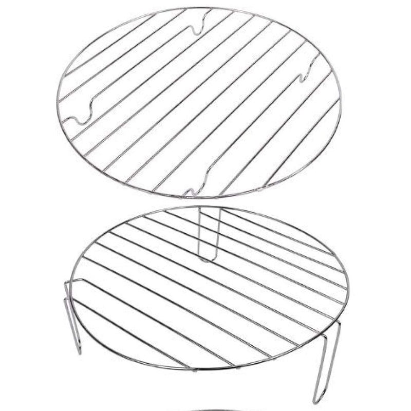 INDIAN DECOR رفوف فرن هالوجين كلاسيك OGFC 31465 | عبوة من 2 تشمل الرف العالي والمنخفض | قطر 25 سم لأفران سعة 10-12 لتر - Image 2