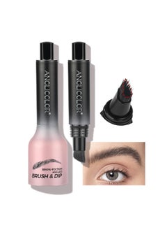 Upgraded Liquid Microblading Eyebrow Pen,Teardrop Angled Micro Eyebrow Brush To Microblading Eyebrow,Hair-Like Strokes,Natural Easy To Color Long Lasting Quick Drying (#06Grayblack)