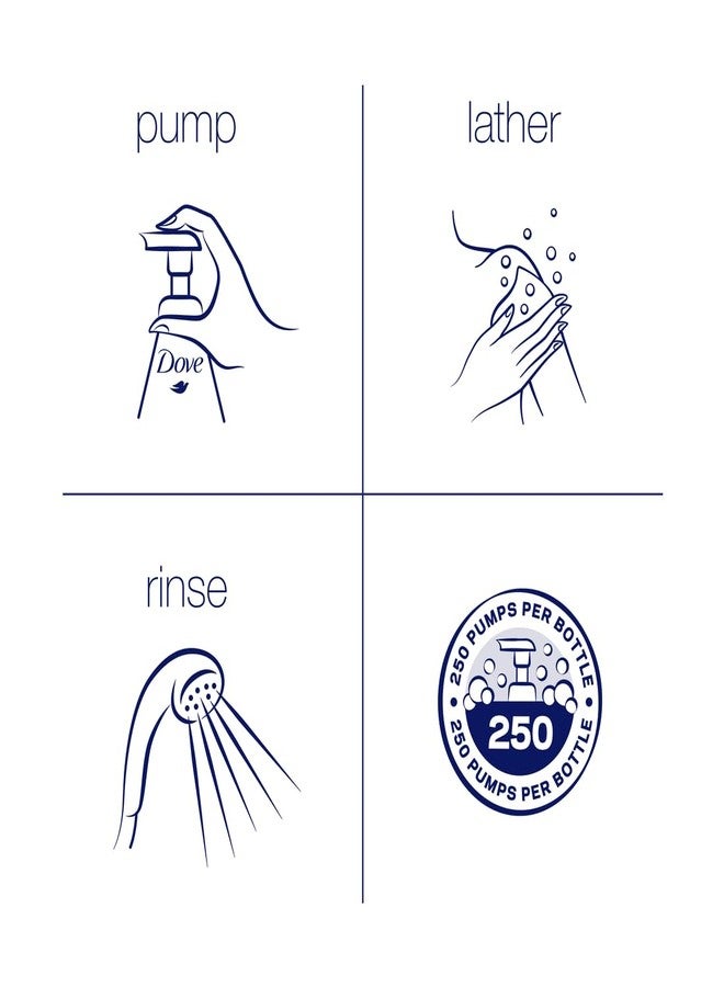 Dove Instant Foaming Body Wash Shea Butter with Warm Vanilla Pack of 4 with NutriumMoisture Technology Effectively Washes Away Bacteria While Nourishing Your Skin 13.5 oz - Image 4