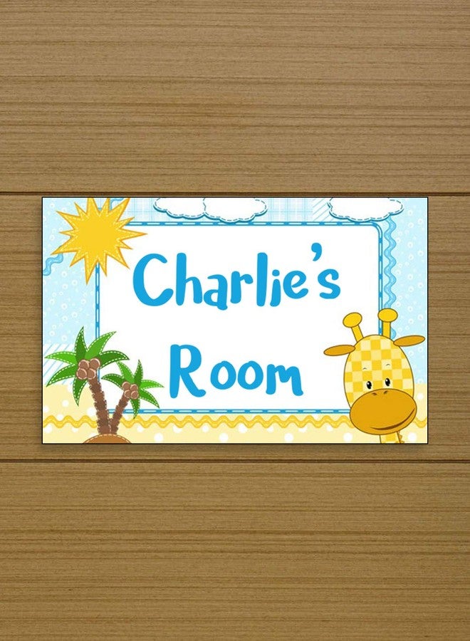 999Store Printed Coconut Tree for Children Room Name Plate (MDF_12 X7.5 Inches_Multi) - Image 2