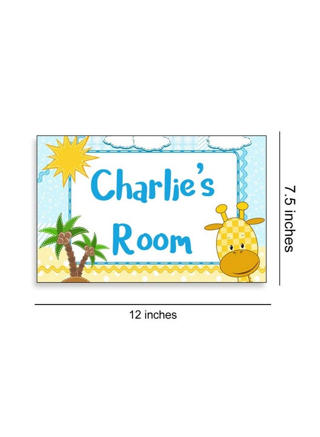 999Store Printed Coconut Tree for Children Room Name Plate (MDF_12 X7.5 Inches_Multi) - Image 4