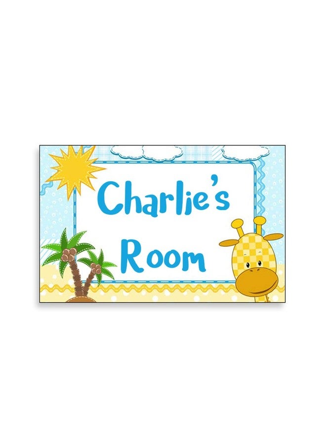 999Store Printed Coconut Tree for Children Room Name Plate (MDF_12 X7.5 Inches_Multi) - Image 1