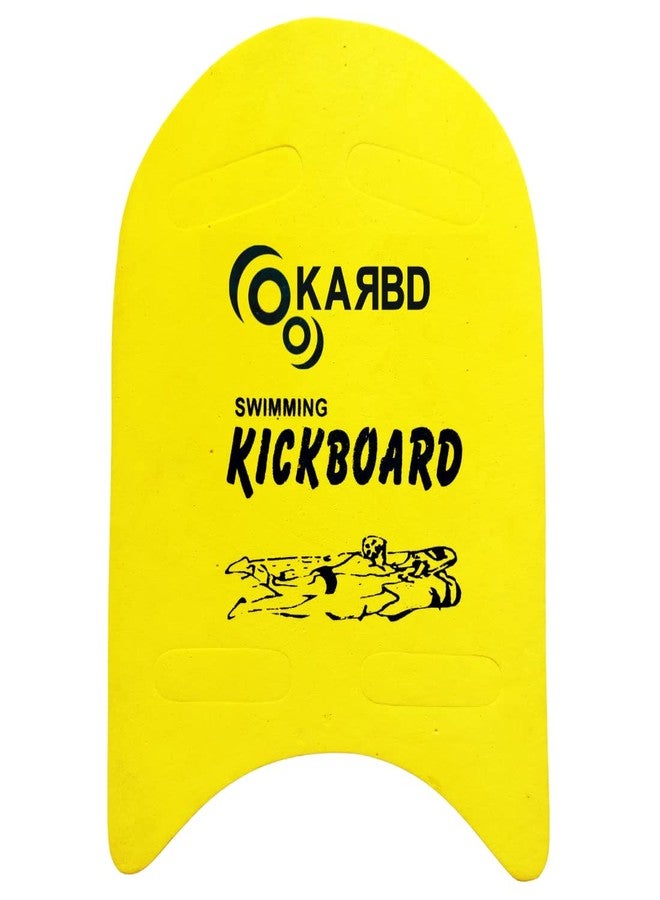 KARBD 4 Cut Swimming Kickboard Floating Board for Swimming Training Aid Exercise Equipment Pool Swim Safe Trainer Lessons Kickboards for Adults Children with 4 Holes Dual Color (Medium, Green Yellow) - Image 1