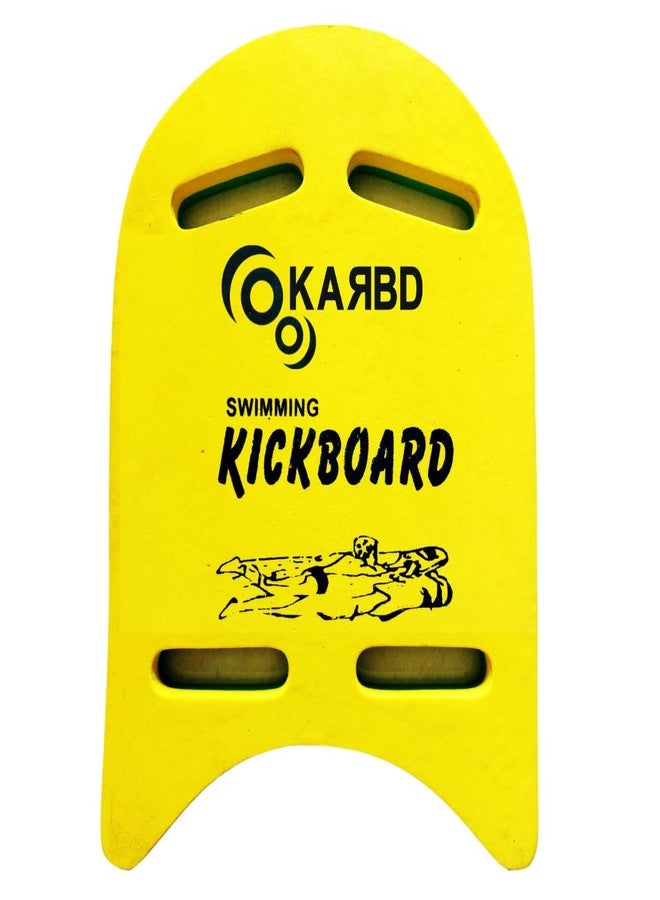 KARBD 4 Cut Swimming Kickboard Floating Board for Swimming Training Aid Exercise Equipment Pool Swim Safe Trainer Lessons Kickboards for Adults Children with 4 Holes Dual Color (Medium, Green Yellow) - Image 4