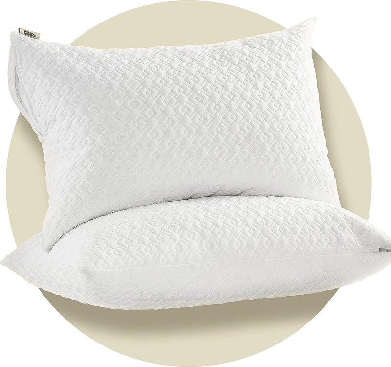 CoolShields Waterproof Pillow Protector Zippered (2 Pack) Standard, Hypoallergenic Pillow Cover for a Better Sleep, Premium Pillowcase Encasement - Image 1