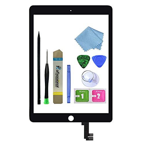 Zentop for Black iPad Air 2 2nd Generation Touch Screen Digitizer Glass Replacement Modle A1566 1567 with Adhesive+Tool Repair Kit（Only for Professional Person,Not Include LCD） - Image 1