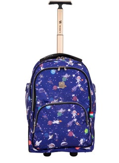 Wires 5 Piece Kids School Trolley Bag laptop compartment 2 Wheels With Lunch bag & Pencil Case  - Image 2